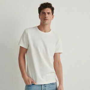 Reserved - Bordázott regular dzsörzépóló - Krém kép