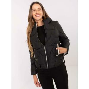 Fekete átmeneti kabát kapucnival kép