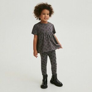 Reserved - Mintás, pamutban gazdag leggings - Szürke kép