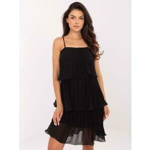 Fekete pánt nélküli koktélruha OCH BELLA kép