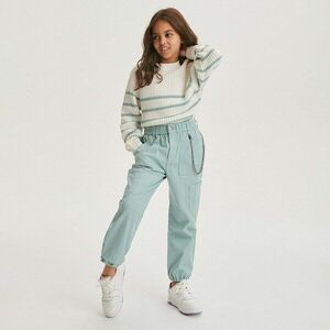 Reserved - Nadrág láncdíszítéssel - Türkiz kép