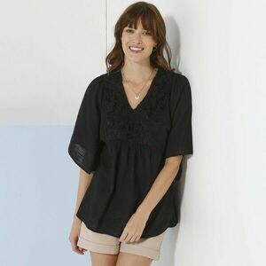 Tunika csipkével és széles 3/4-es ujjakkal kép