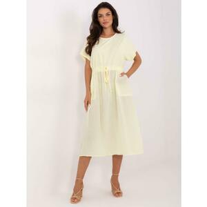 Világossárga pamut midi ruha OCH BELLA kép