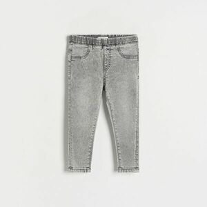 Reserved - Koptatott hatású skinny farmer - Világosszürke kép