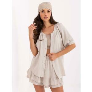 Világos bézs színű muszlin nyári együttes OCH BELLA kép