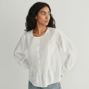 Reserved - Viszkózblúz - Krém kép