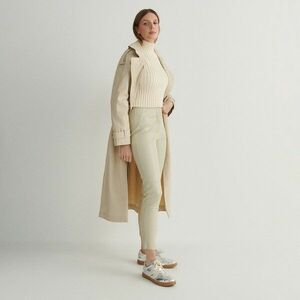 Reserved - Műbőr nadrág - Krém kép