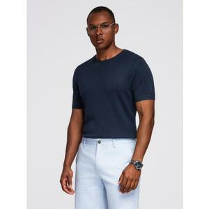 Modern, steppelt férfi kabát kombinált anyagokból – fekete V1 OM-JAHP-0303 kép