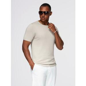 Modern, steppelt férfi kabát kombinált anyagokból – sötétkék V2 OM-JAHP-0303 kép