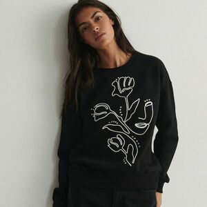 Reserved - Melegítőfelső dekoratív rátéttel - Fekete kép