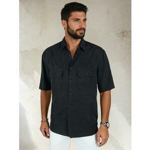 Férfi rövid ujjú ing, fekete kép