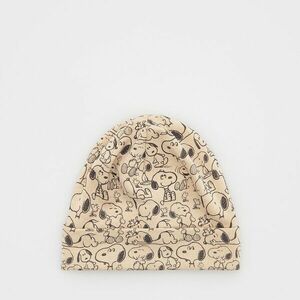 Reserved - Snoopy pamutban gazdag beanie sapka - Krém kép
