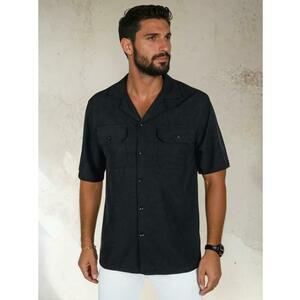 Férfi rövid ujjú ing fekete kép