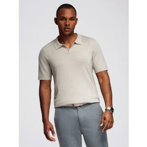 Férfi kabát magas gallérral és aszimmetrikus gombolással – szürke melange V1 OM-COWC-0141 kép