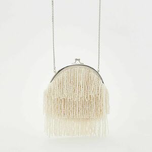 Reserved - Gyöngyös minitáska - Krém kép