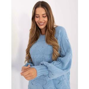 Fluoreszkáló rózsaszín, laza pulóver, rugalmas mandzsettával kép