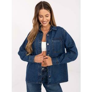 Sötétkék farmerkabát gallérral SUBLEVEL kép
