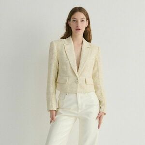 Reserved - Rövid, bordás anyagú blézer - Többszínű kép