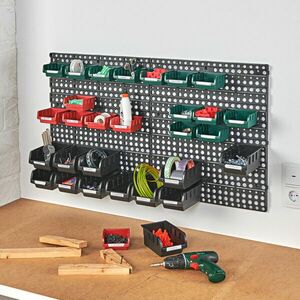 Fali polc egymásra helyezhető dobozokkal kép