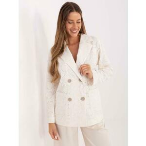 Ecru elegáns kabát hímzéssel kép