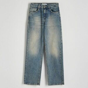 Reserved - Batikolt hatású egyenesszárú farmer - Kék kép