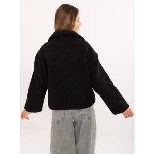 Fekete kabát műbőrből SUBLEVEL kép