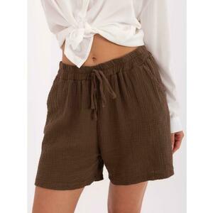 Barna női muszlin rövidnadrág kép