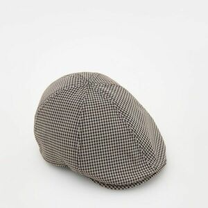 Reserved - Pepitamintás lapos sapka - Bézs kép