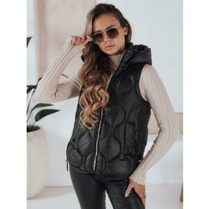 Női steppelt kabát kapucnival MISSVEST fekete kép