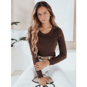 NOLVIE női csíkos pulóver, barna kép