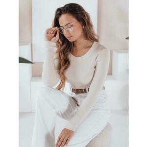 NOLVIE női csíkos pulóver, ecru kép