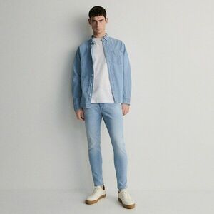 Reserved - Mosott hatású skinny farmernadrág - Kék kép