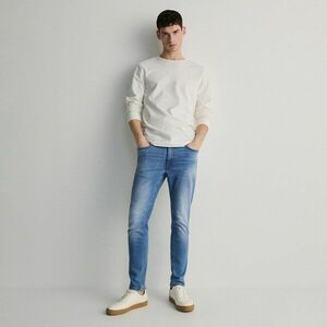 Reserved - Mosott hatású skinny farmernadrág - Kék kép