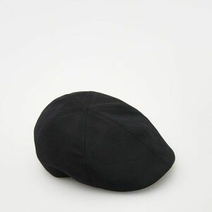 Reserved - Lapos sapka lenkeverékből - Fekete kép