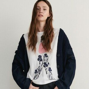 Reserved - Nyomott mintás T-shirt - Fehér kép