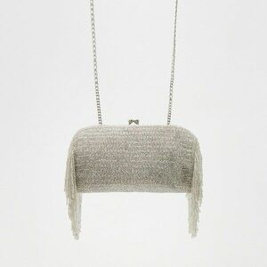 Reserved - Táska dekoratív gyöngyökkel - Ezüst kép