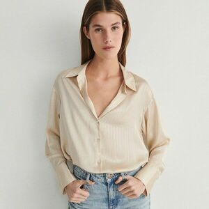 Reserved - Ing fémes csíkokkal - Bézs kép