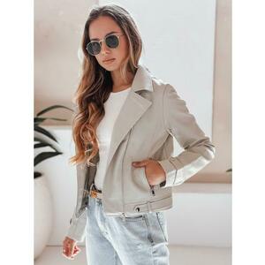 Női bőrdzseki DARKGLORY ramoneska szürke kép