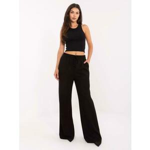 Fekete, széles nadrág gumival a derékban kép