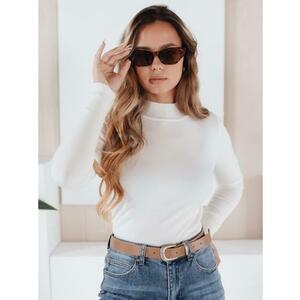 Női pulóver félgalléros nyakkal, TARLENA, fehér kép