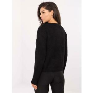 Fekete kardigán átlátszó betéttel kép