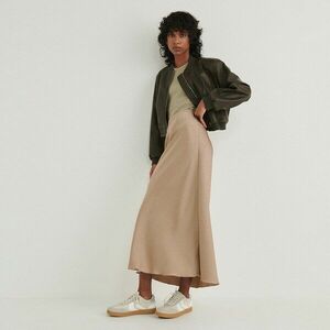 Reserved - Midi szaténszoknya - Bézs kép