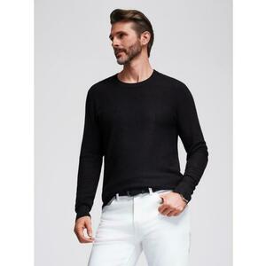 Férfi kényelmes pulóver vízszintes csíkokkal – sötétkék V1 OM-SWSW-0143 kép