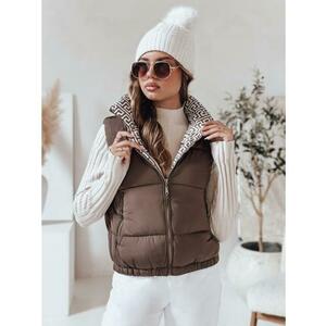 URBANELLE női steppelt mellény, világosbarna kép