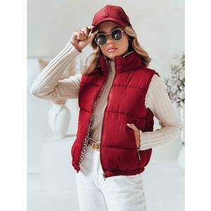 Női steppelt mellény URBANELLE bordó kép