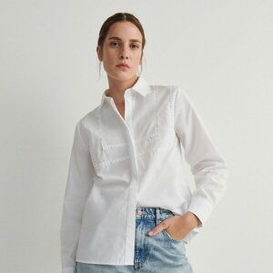 Reserved - Ing dekoratív rátétekkel - Fehér kép