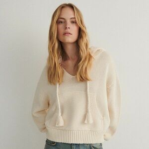 Reserved - Pamutpulóver - Krém kép