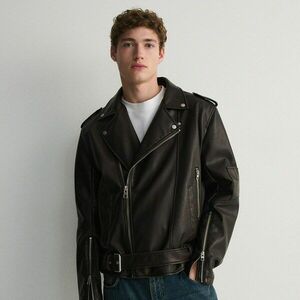 Reserved - Műbőr motorosdzseki - Barna kép