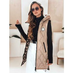 Női kétoldalas kabát kapucnival, kőszínű kép