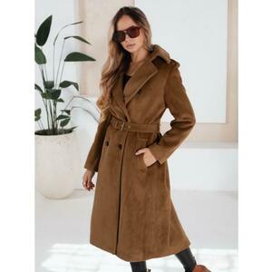 Női téli kabát, klasszikus trenchcoat, barna kép